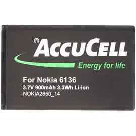 AccuCell Akku passend für Nokia 1202, 1203, 1661, 1662, BL-4C