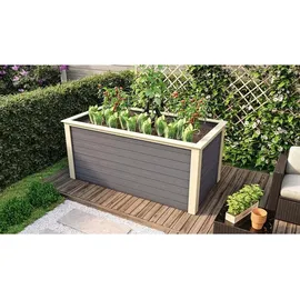 Karibu Hochbeet 28 mm 245 x 85 x 92 cm terragrau