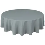 Home Direct Qualitäts Tischdecke Textil Rund 180 cm, Farbe wählbar Hellgrau
