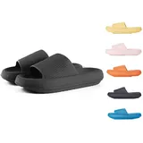 Cosyslides Wolkenslipper Original, Cozislides Original Superweiche Hausschuhe, Thick Sole Non Slip Quick Dry Shower Pillow Slippers (40/41 EU, Black) - 40/41 EU