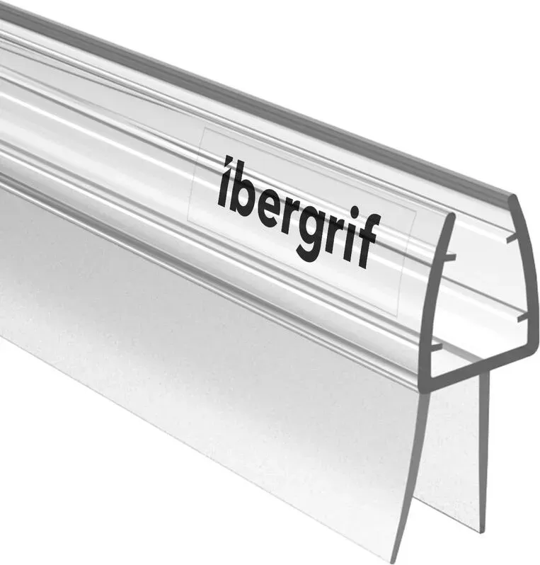 Ibergrif 1000 mm Dichtungsstreifen für Dusch-Schiebetüren für 5-8 mm Glastür, verstellbare Länge (gerade)