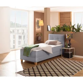 Home Affaire Boxbett HOME AFFAIRE "Lonrai", grau, B:98cm L:207cm, Komplettbetten, in H2,H3 & H4 und XXL - Überlänge 220cm wählbar, inkl. Topper