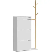 Vicco Schuhschrank Ivo, Weiss, 90 x 181.5 cm mit