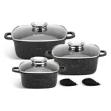 klönberg Topf-Set 6-tlg. 2 x Bräter + 2 x Backtopf + 2 x quadratischer Topf