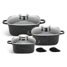 klönberg Topf-Set 6-tlg. 2 x Bräter + 2 x Backtopf + 2 x quadratischer Topf