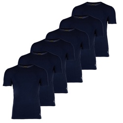 POLO RALPH LAUREN Herren T-Shirts, 6er Pack - CREW 6-PACK-CREW UNDERSHIRT, Rundhals, Baumwolle Dunkelblau L