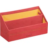 Rhodia Rhodiarama Briefständer aus Kunstleder, 25x10x14 cm - Koralle 194614C