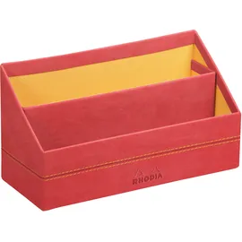 Rhodia Rhodiarama Briefständer aus Kunstleder, 25x10x14 cm - Koralle 194614C