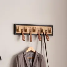 FineBuy Wandgarderobe FB95650 60 x 15 x 6 cm Braun