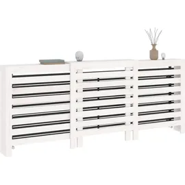 vidaXL Heizkörperverkleidung Weiß 210x21x85 Cm Massivholz Kiefer - vidaXL