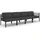 vidaXL 4-tlg. Garten-Lounge-Set mit Kissen Aluminium Anthrazit
