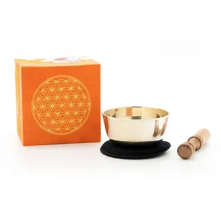 Klangschalen-Center GmbH Klangschalen-Set mit Gravur Blume des Lebens Größe M: