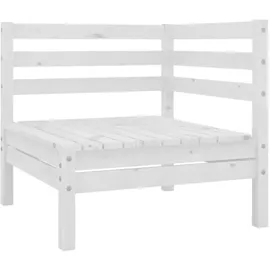 vidaXL 13-tlg. Garten-Lounge-Set Weiß Massivholz Kiefer