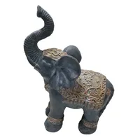Dehner Magnesia-Elefant, ca. B37,5/H51/T18,5 cm, Schwarz|Gold