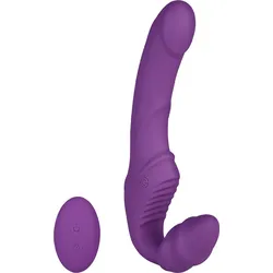 Paarvibrator aus Silikon, 22 cm, violett | weiß