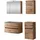 WELLTIME Badezimmer-Set WELLTIME "Kaunas", braun (wotaneiche), B:120cm H:200cm T:49cm, Kastenmöbel-Sets, Breite 120 cm, Soft Close Funktion