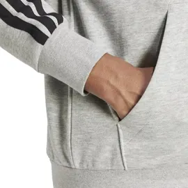 adidas Essentials 3-Streifen Kapuzenjacke Herren grau L