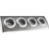 ChiliTec Steckdosenblock 4-fach Silber