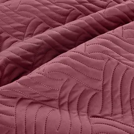 Wometo Tagesdecke 220 x 240 cm rosa/grau