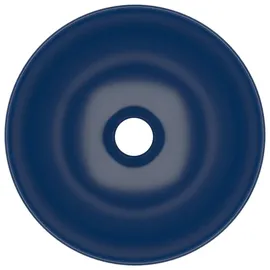 vidaXL Waschbecken Keramik Dunkelblau Rund