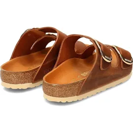 Birkenstock Arizona Big Buckle Nubukleder geölt schmal cognac 39