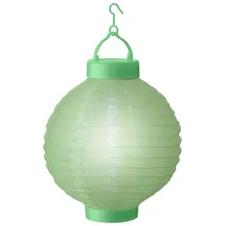 LED Solar Lampion 20cm Party Balkon Terrasse Gartenbeleuchtung Lichtsensor grün
