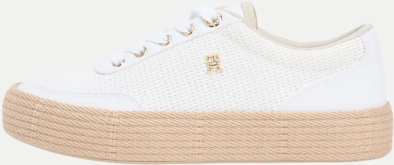 Sneaker mit geflochtener Sohle Weiß 39