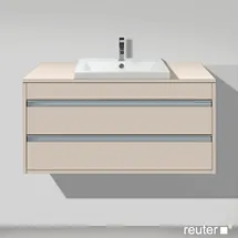 Duravit Ketho 100x55cm, Tau, f Einbauwaschtisch mitt., 2 Schubk.