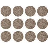 BUTLERS Untersetzer 10 cm 12-tlg. grau/schwarz