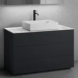 neoro n50 Unterschrank B: 120 cm mit 3 Auszügen, Waschtisch B: 58 cm weiß matt, B: 120.5 BN0065WM+BN0454BM+BN0404C1