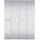 trendteam Garderoben-Set Mirror 8 Türen weiß