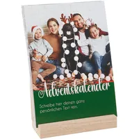 Wackadoo Personalisierter Adventskalender 2025 mit eigenen Fotos und Holzaufsteller Foto zum selbst gestalten personalisierte geschenke, geschenke für Männer, geschenke für Frauen