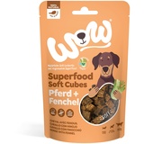 Becker-Schoell AG WOW Superfood Soft Cubes 150 Gramm Hundesnack Pferd mit Fenchel