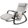SoBuy Schaukelstuhl FST20-HG Grau 66 x 92 x 80 cm mit verstellbarer Fußstütze