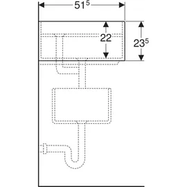 Geberit Publica Gipsfangbecken 78 x 23,5 cm 362511