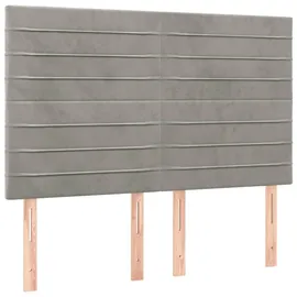 vidaXL Boxspringbett 140 x 200 cm Hellgrau