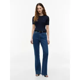 Tommy Hilfiger Bootcut-Jeans TOMMY HILFIGER "BOOTCUT RIAN RW", Damen, Gr. 29, Länge 32, rian, Denim/Jeans, Obermaterial: 99% Baumwolle, 1% Elasthan, unifarben, lang, Jeans, Baumwollmischung, Stretch, ausgestellte Beinform