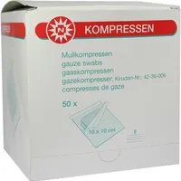 NOBAMED Mullkompressen 10 x 10 cm 100 Stück