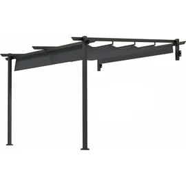 Outsunny Pergola 297 x 297 x 230 cm dunkelgrau