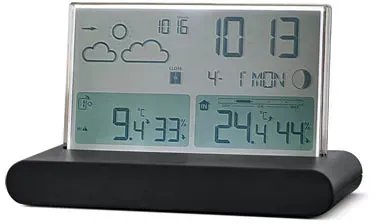 Funk-Wetterstation mit Außensensor - schwarz - schwarz