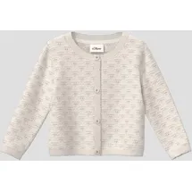 s.Oliver Junior Baby Strickjacke mit Ajourmuster - creme - 74