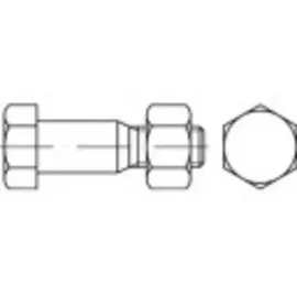 TOOLCRAFT Sechskant-Passschrauben M24 90 mm 10 Stück