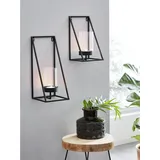 andas Wandkerzenhalter Industrial Candleholder (1 St), Industrial, modern, Metall, schwarz schwarz 18 cm x 41 cm x 18 cm