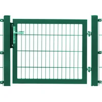 Floraworld Einzeltor Premium Doppelstabmattenfüllung Grün Rahmen 200 x 100 cm