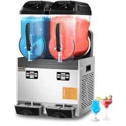 VEVOR Kommerzielle Slushy-Maschine 12Lx2 Margarita Smoothie Frozen Drink Maker