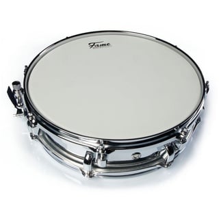 FAME Snare Drum,FSSB-35 Piccolo Steel Snare Drum 14x3.5 Zoll Verchromt Stahlkessel Hohe Lautstärke Durchsetzungsstarker Sound Stabile Double-Lugs Coated Drumhead, Schlagzeuge, Snare Drums, Piccolo Steel Snare Drum, Stahlkessel, Hohe Lautstärke