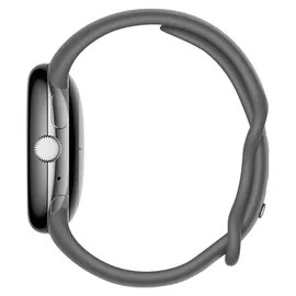 Google Pixel Watch LTE polished silver Sportarmband charcoal