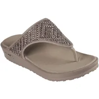 Skechers Damen 3 Pt mit Kapuze Sandale, Taupe, 38 EU - 38 EU