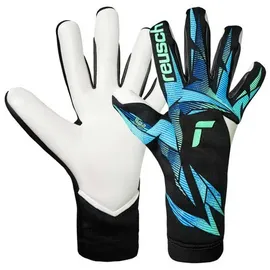 Reusch Torwarthandschuhe Attrakt RE:GRIP Strapless Schwarz/Hellblau 8