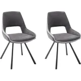 MCA furniture Esszimmerstuhl Bayonne (Set, 2 St), 2er Set, Stuhl 180°drehbar, belastbar bis 120 kg, Sitzhöhe ca. 50 cm grau